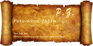 Petrovics Zella névjegykártya